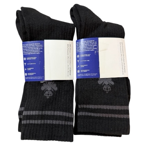 BOMBAS Crew Socks Large 2 Pair - Picture 2 of 5